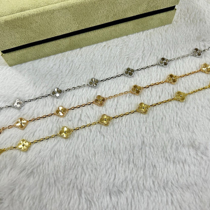 [AuraJewelry]New CLOVER 6 MOTIF DIAMOND BRACELET