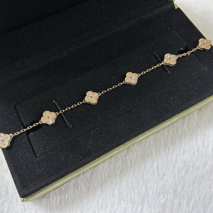 [AuraJewelry]New CLOVER 6 MOTIF DIAMOND BRACELET