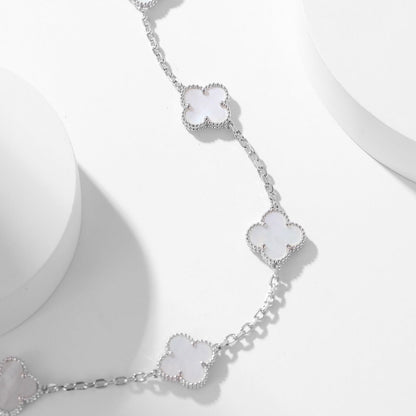 ¡®AuraJewelry¡¯CLOVER 10 MOTIFS WHITE MOTHER OF PEARL NECKLACE