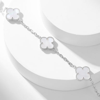 ¡®AuraJewelry¡¯CLOVER 10 MOTIFS WHITE MOTHER OF PEARL NECKLACE