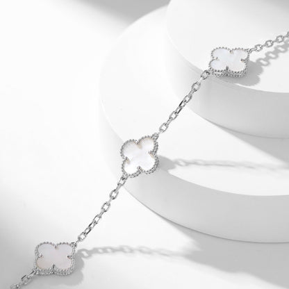 ¡®AuraJewelry¡¯CLOVER 10 MOTIFS WHITE MOTHER OF PEARL NECKLACE