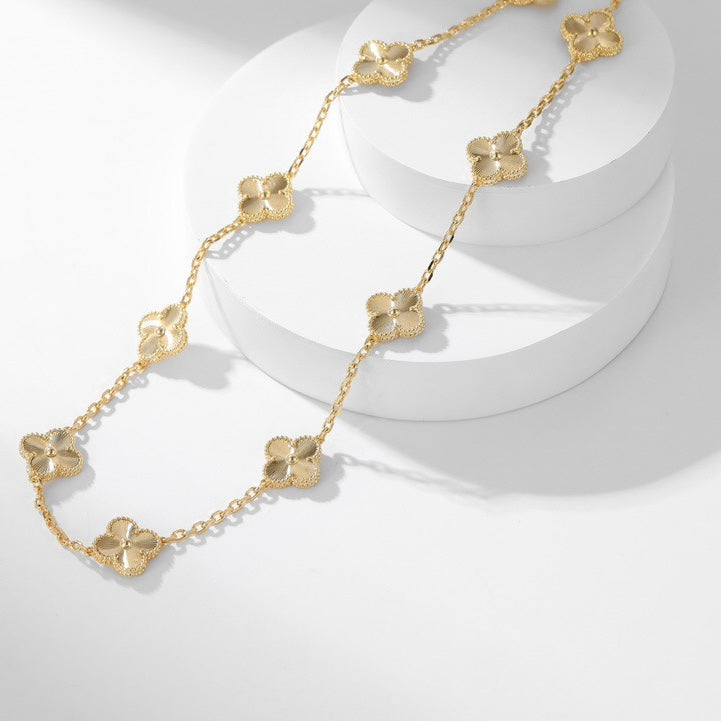 ¡®AuraJewelry¡¯CLOVER 10 MOTIFS LASER NECKLACE