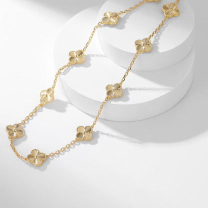 ¡®AuraJewelry¡¯CLOVER 10 MOTIFS LASER NECKLACE