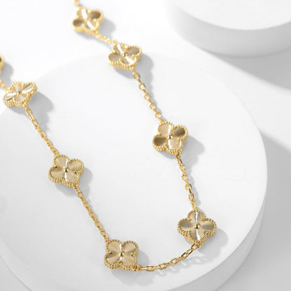 ¡®AuraJewelry¡¯CLOVER 10 MOTIFS LASER NECKLACE