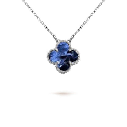 ¡®AuraJewelry¡¯CLOVER 15MM PIETERSITE NECKLACE SILVER
