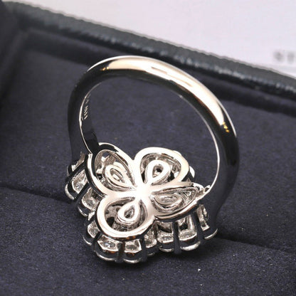 ¡®AuraJewelry¡¯LOOP RING FULL MOTIF DIAMOND 16MM SILVE