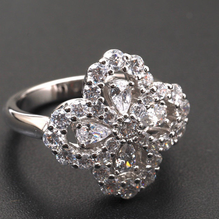¡®AuraJewelry¡¯LOOP RING FULL MOTIF DIAMOND 16MM SILVE