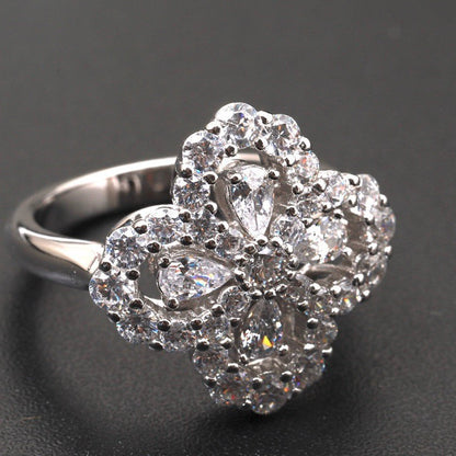 ¡®AuraJewelry¡¯LOOP RING FULL MOTIF DIAMOND 16MM SILVE
