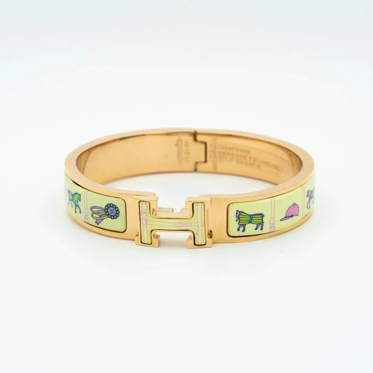 ¡®AuraJewelry¡¯H PINK GOLD BRACELET CREAM CERAMIC