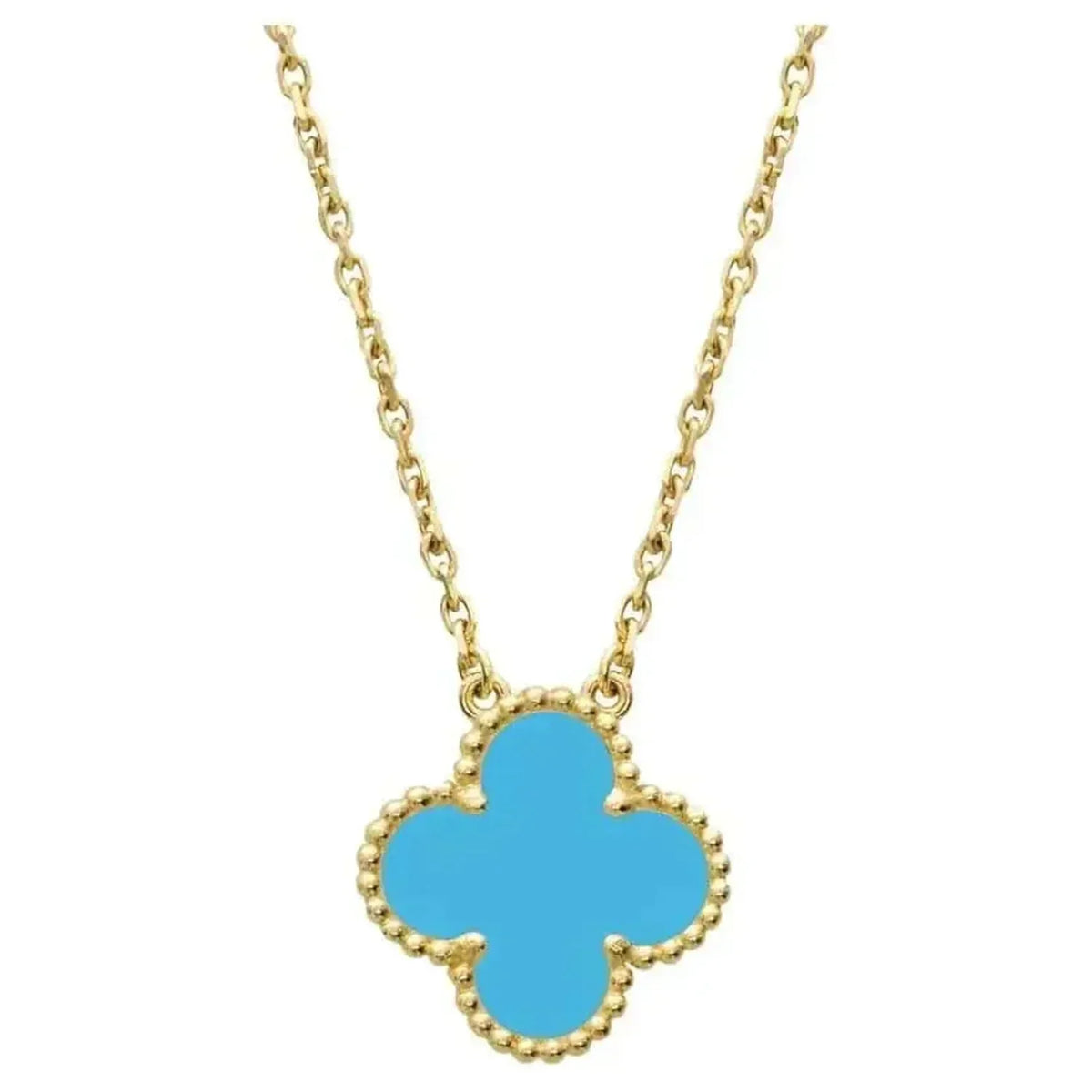 ¡®AuraJewelry¡¯CLOVER 15MM VINTAGE TURQUOISE NECKLACE