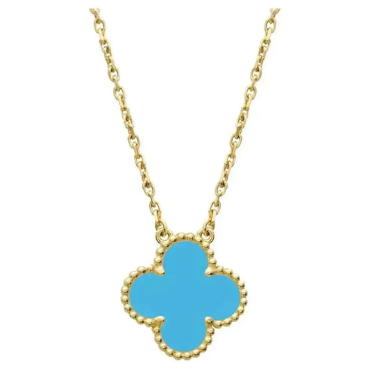 ¡®AuraJewelry¡¯CLOVER 15MM VINTAGE TURQUOISE NECKLACE