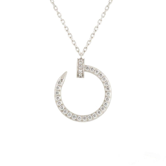 ¡®AuraJewelry¡¯JUSTE NECKLACE SILVER DIAMONDS