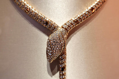 [✨AuraJewelry✨]HAUTE COUTURE GOLD SERPENTI NECKLACE