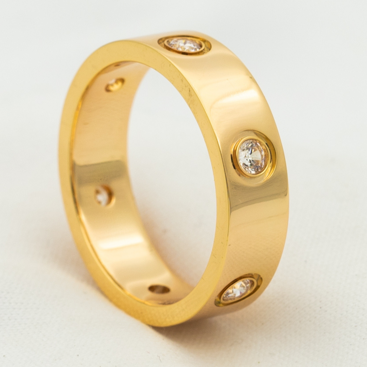 ¡®AuraJewelry¡¯LOVE RING 5.5MM 6 DIAMONDS PINK GOLD