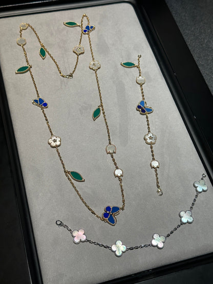 [AuraJewelry] 26 NEW CLOVER 15 MOTIFS LUCKY NECKLACE