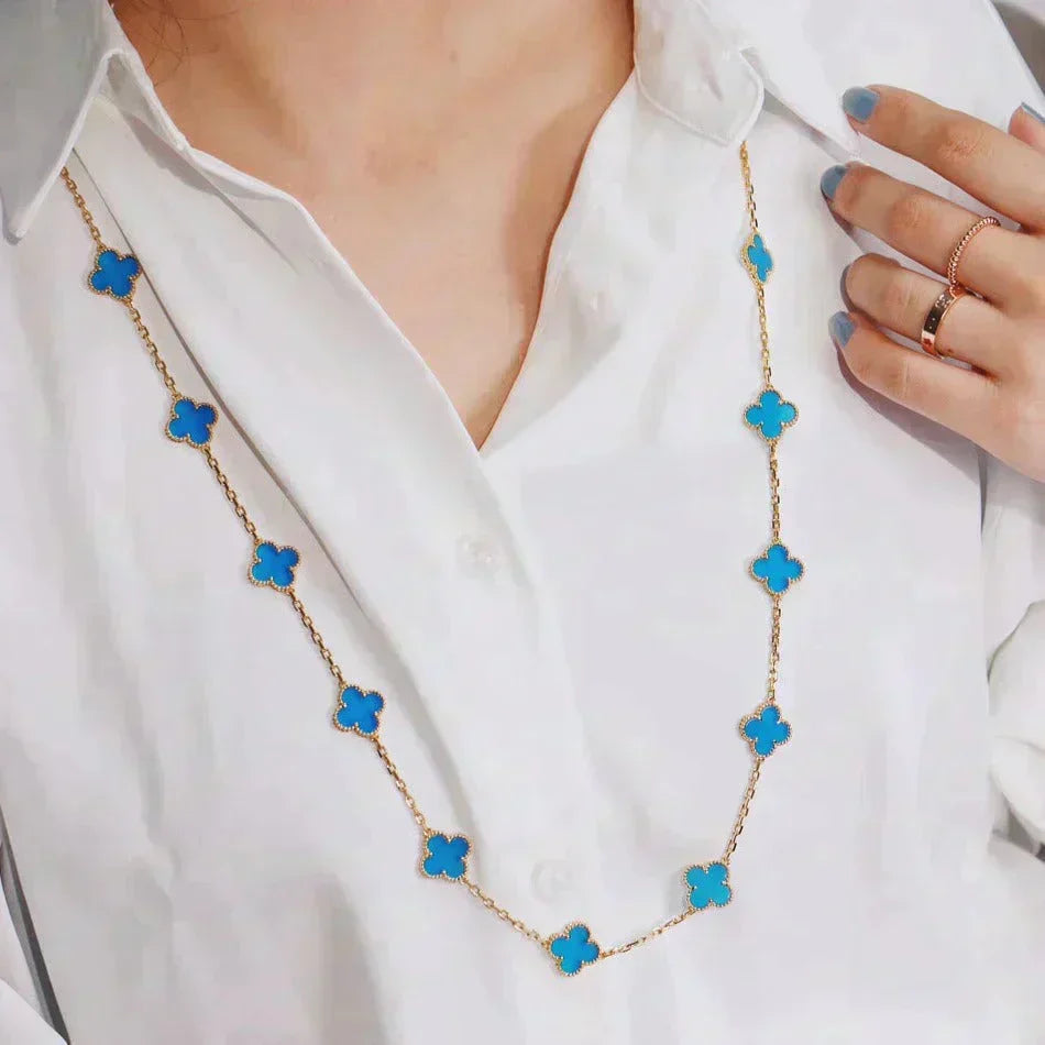 ¡®AuraJewelry¡¯CLOVER 20 MOTIFS TURQUOISE GOLD