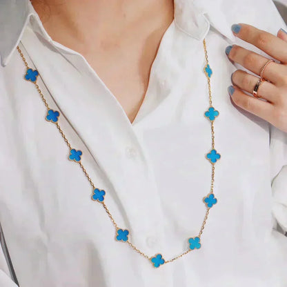 ¡®AuraJewelry¡¯CLOVER 20 MOTIFS TURQUOISE GOLD