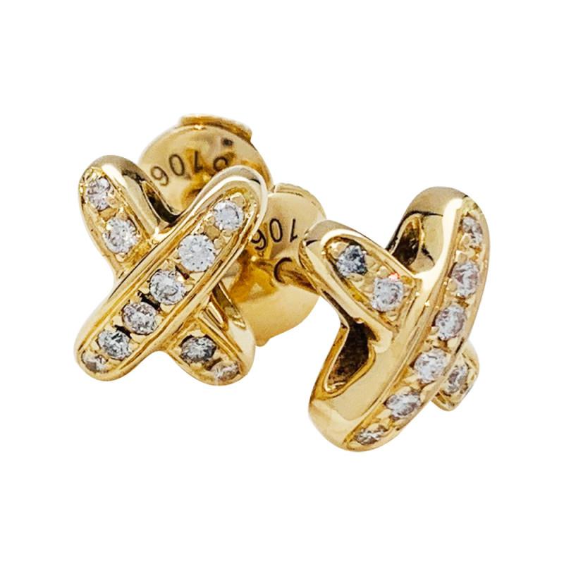 ¡®AuraJewelry¡¯JEUX DE GOLD DIAMOND EARRINGS