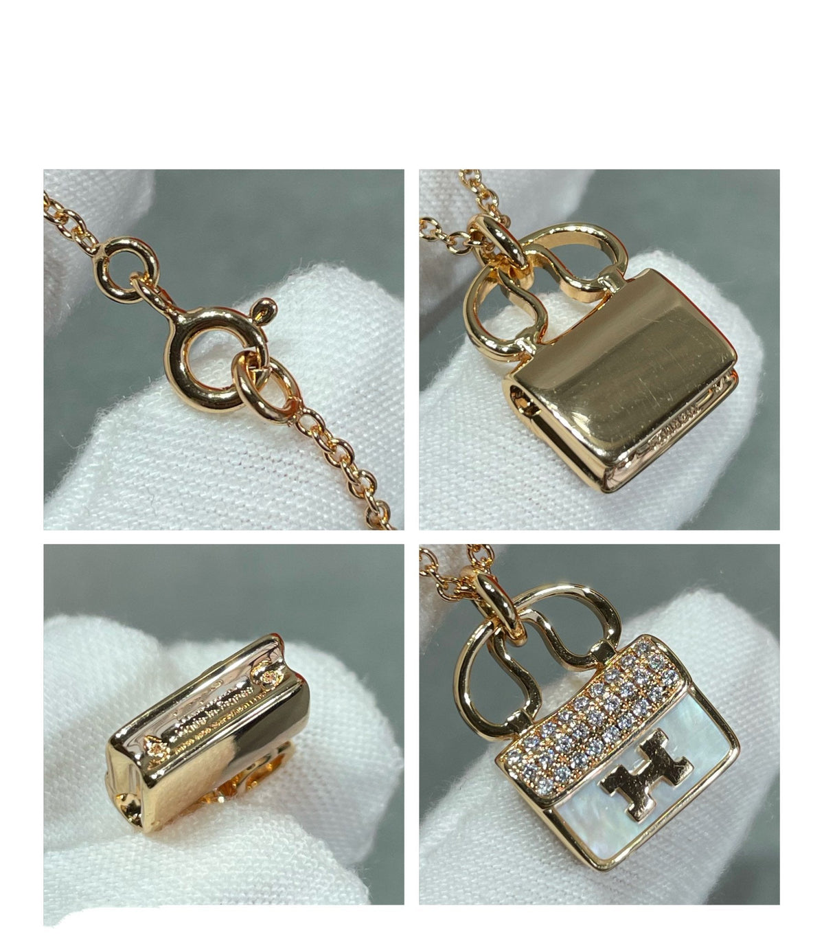 ¡®AuraJewelry¡¯H CIRCE MOISSANITE PENDANT NECKLACE GOLD