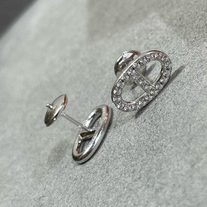 ¡®AuraJewelry¡¯HM FULL DIAMOND PIG NOSE STUD EARRINGS