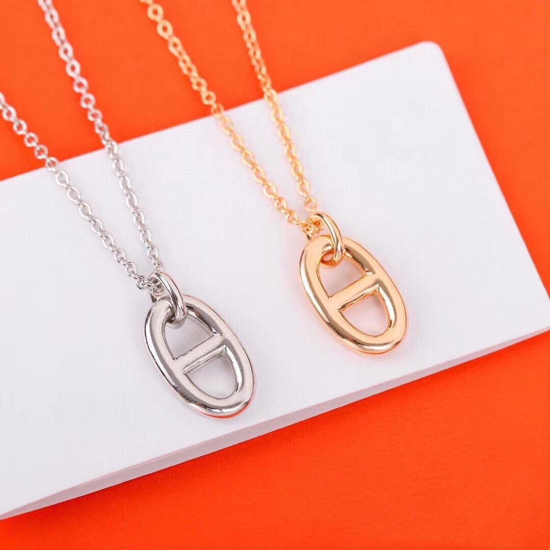 ¡®AuraJewelry¡¯HM PIG NOSE NECKLACE