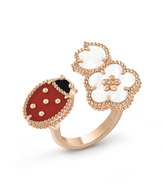 ¡®AuraJewelry¡¯LUCKY 3 MOTIF ROSE GOLD RING