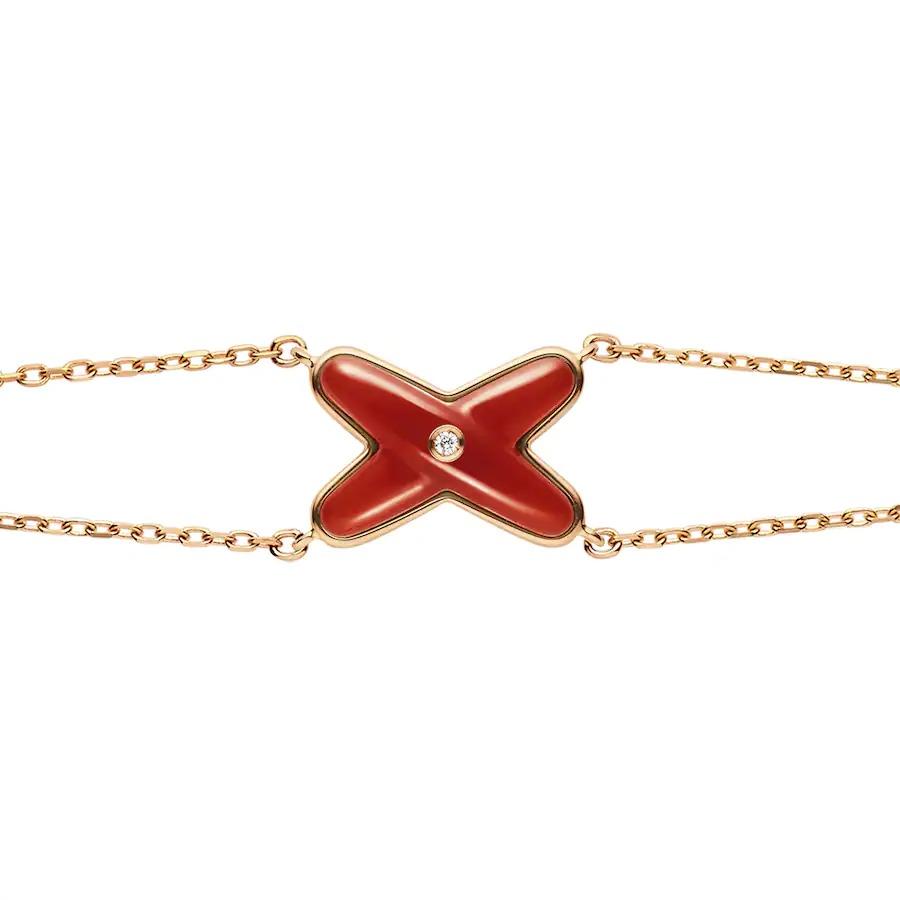 ¡®AuraJewelry¡¯JEUX BRACELET CARNELIAN PINK GOLD 1 DIAMOND