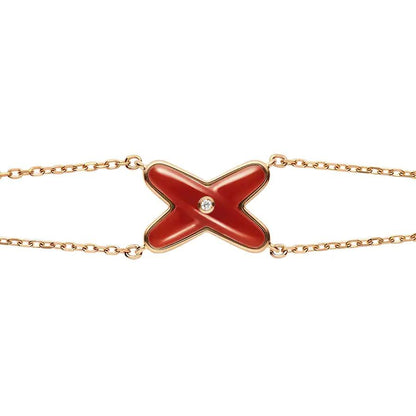 ¡®AuraJewelry¡¯JEUX BRACELET CARNELIAN PINK GOLD 1 DIAMOND