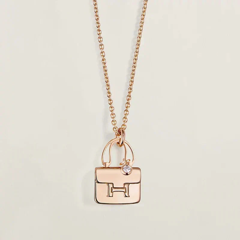 ¡®AuraJewelry¡¯AMULETTE PEDANT ROSE GOLD NECKLACE