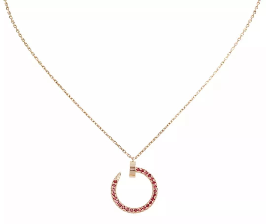 ¡®AuraJewelry¡¯JUSTE NECKLACE GOLD RED DIAMONDS