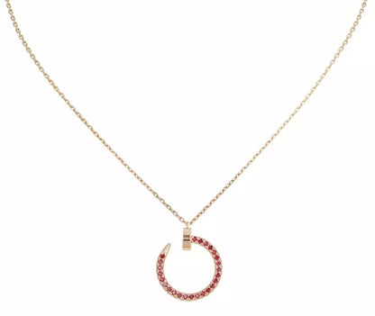 ¡®AuraJewelry¡¯JUSTE NECKLACE GOLD RED DIAMONDS