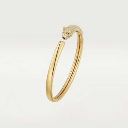 ¡®AuraJewelry¡¯PANTHERE GOLD DIAMOND OPEN BRACELET
