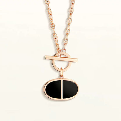 ¡®AuraJewelry¡¯CHAINE VERSO BLACK CERAMIC NECKLACE