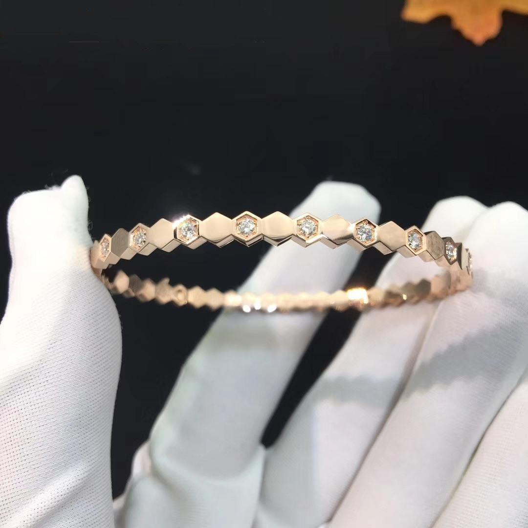 ¡®AuraJewelry¡¯BEE LOVE PINK GOLD DIAMOND BRACELET