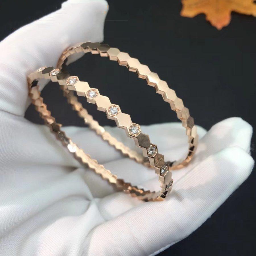 ¡®AuraJewelry¡¯BEE LOVE PINK GOLD DIAMOND BRACELET