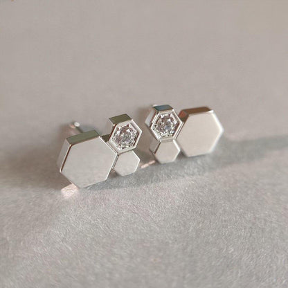 ¡®AuraJewelry¡¯BEE LOVE SILVER DIAMOND EARRINGS