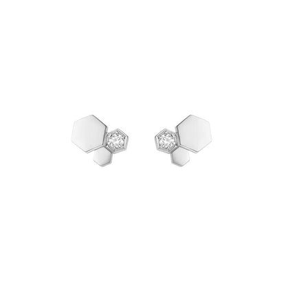 ¡®AuraJewelry¡¯BEE LOVE SILVER DIAMOND EARRINGS