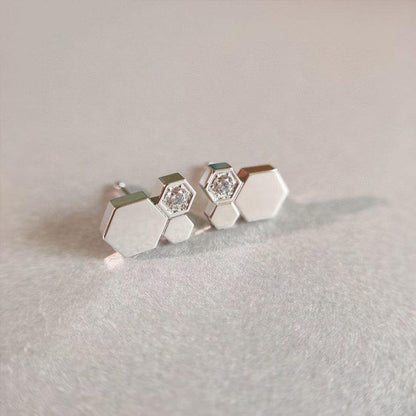 ¡®AuraJewelry¡¯BEE LOVE SILVER DIAMOND EARRINGS