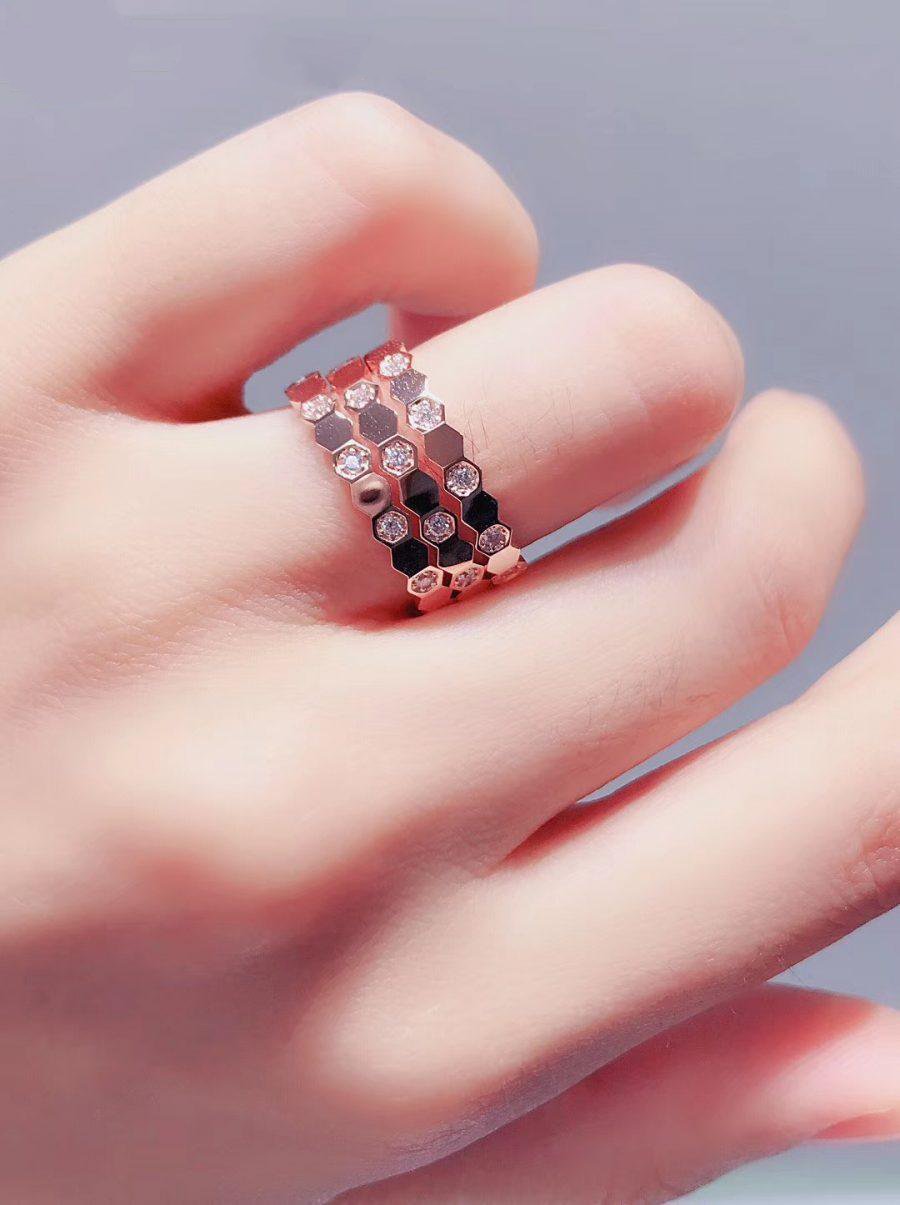 ¡®AuraJewelry¡¯BEE LOVE RING PINK GOLD DIAMOND