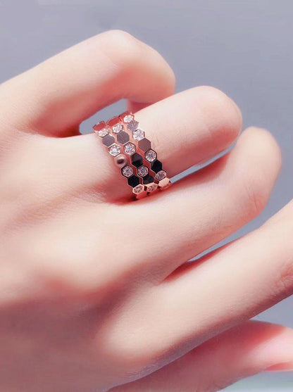 ¡®AuraJewelry¡¯BEE LOVE RING PINK GOLD DIAMOND