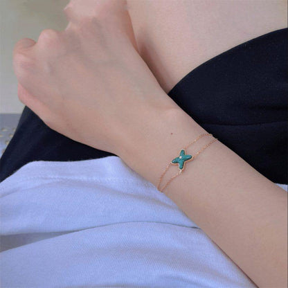 ¡®AuraJewelry¡¯JEUX BRACELET MALACHITE PINK GOLD 1 DIAMOND