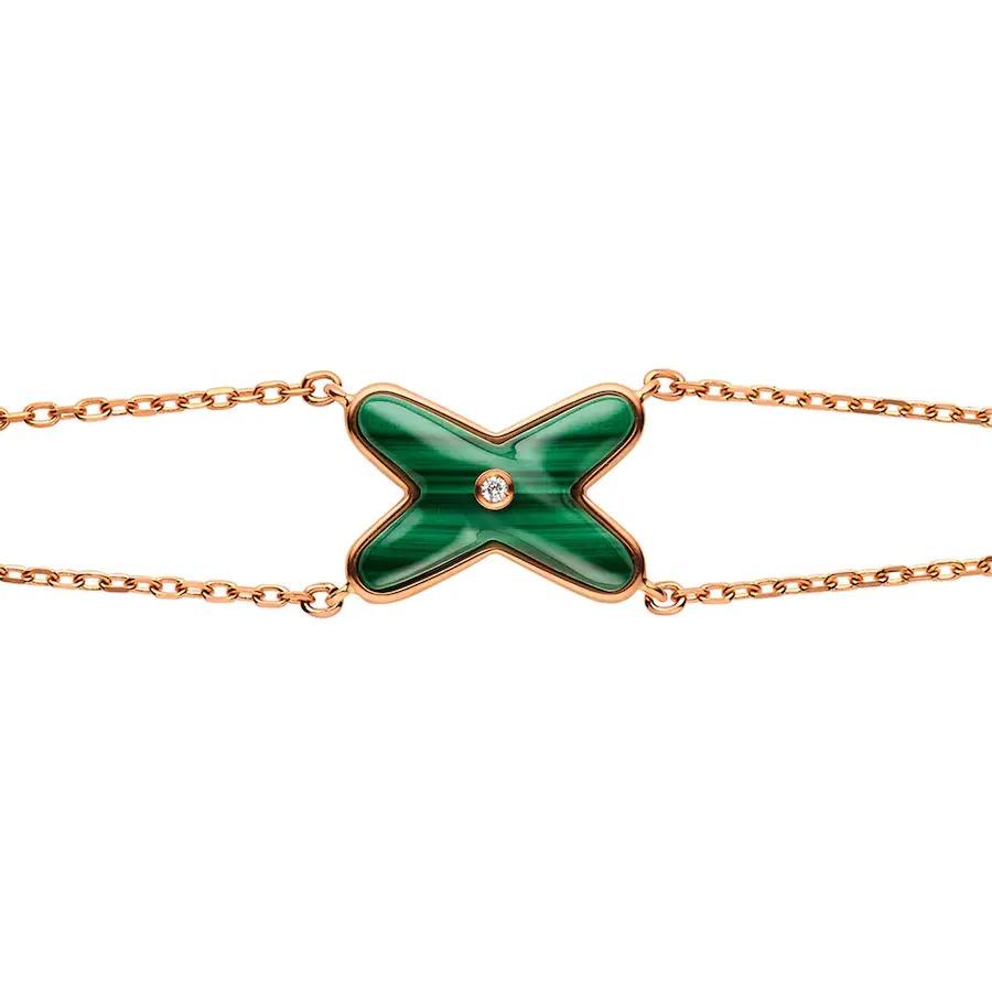 ¡®AuraJewelry¡¯JEUX BRACELET MALACHITE PINK GOLD 1 DIAMOND