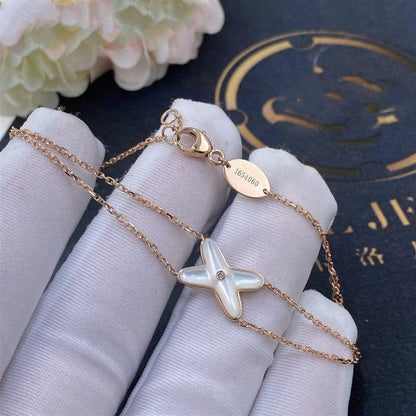 ¡®AuraJewelry¡¯JEUX BRACELET WHITE MOP PINK GOLD 1 DIAMOND