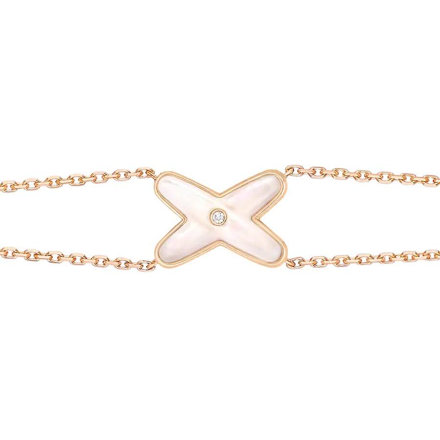 ¡®AuraJewelry¡¯JEUX BRACELET WHITE MOP PINK GOLD 1 DIAMOND