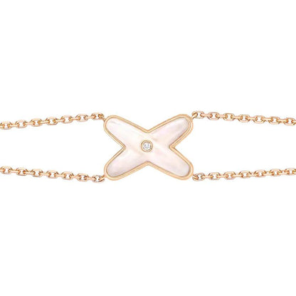 ¡®AuraJewelry¡¯JEUX BRACELET WHITE MOP PINK GOLD 1 DIAMOND