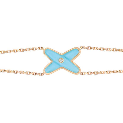 ¡®AuraJewelry¡¯JEUX BRACELET TURQUOISE PINK GOLD 1 DIAMOND