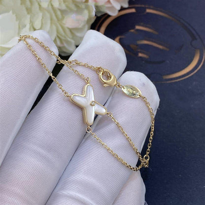 ¡®AuraJewelry¡¯JEUX BRACELET WHITE MOP GOLD 1 DIAMOND