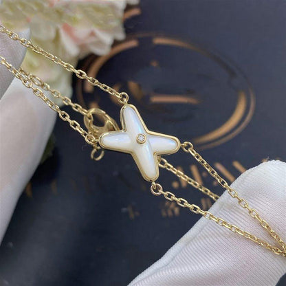 ¡®AuraJewelry¡¯JEUX BRACELET WHITE MOP GOLD 1 DIAMOND