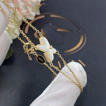 ¡®AuraJewelry¡¯JEUX BRACELET WHITE MOP GOLD 1 DIAMOND