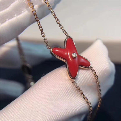 ¡®AuraJewelry¡¯JEUX BRACELET CARNELIAN PINK GOLD 1 DIAMOND